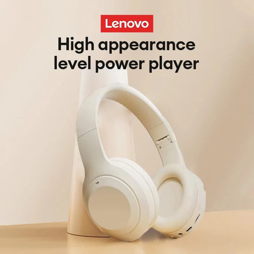 Lenovo Over-ear Foldable Computer Wireless Headphones Original Bluetooth Earphones Noise Cancellation HIFI Stereo Gaming Headset